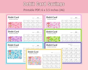 Debit Card Savings Challenge Bundle: A6 Income Tracker (Printable PDF)