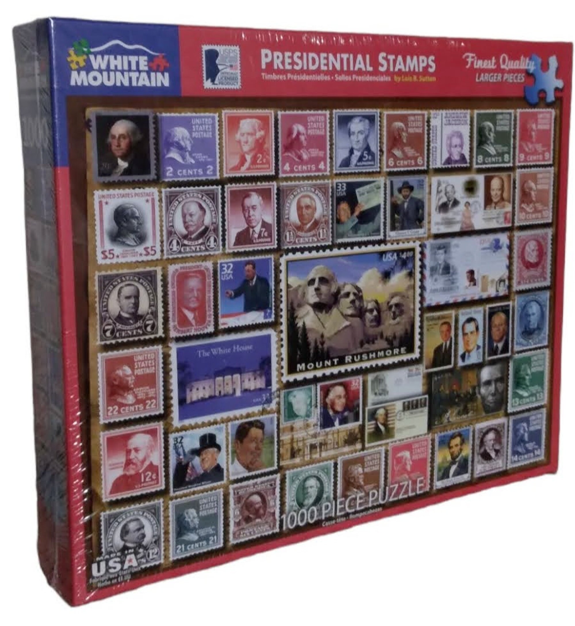 1000 Piece Jigsaw Puzzle - Presidential Stamps (new, Factory