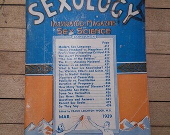 Sexology Magazine March 1939 Illustrated Sex Science Publication