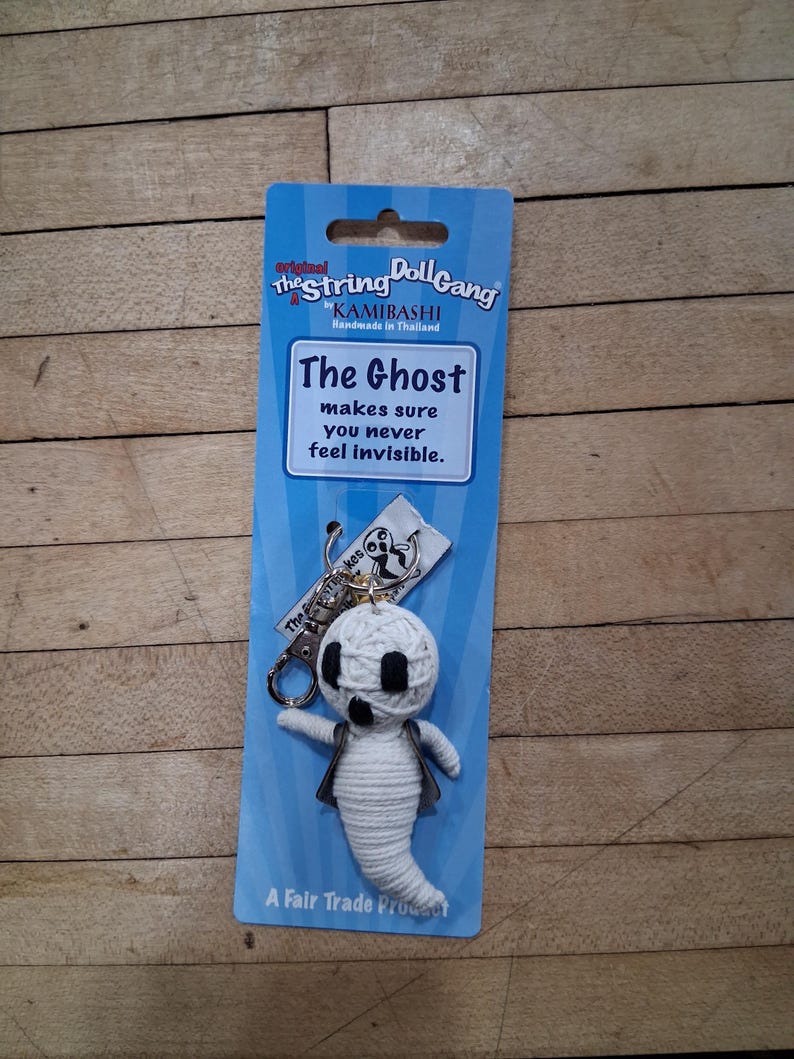 The Ghost Never Feel Invisible String Doll Keychain - Etsy