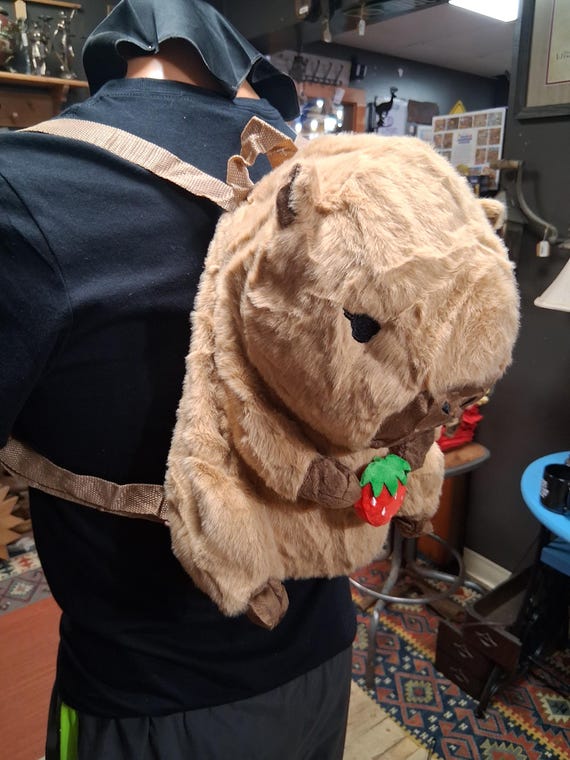 Capybara Plush Backpack with Adjustable Straps - image 3