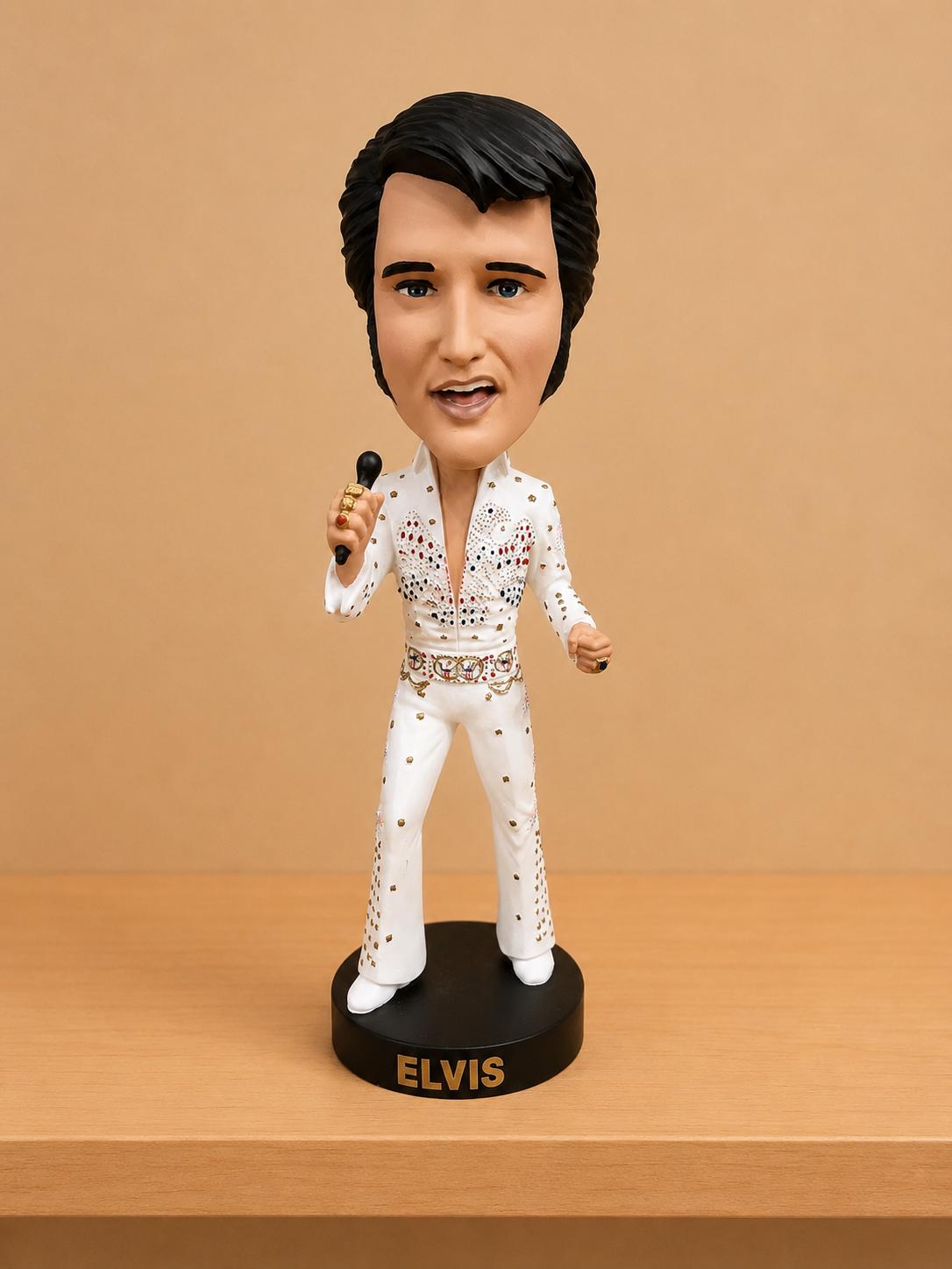 Elvis Presley Las Vegas White Jumpsuit Bobblehead 8 Inch - Etsy