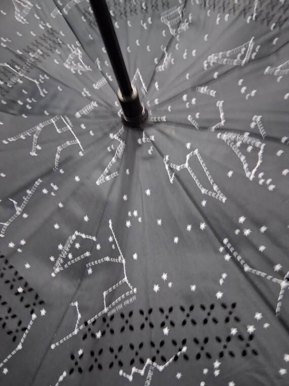Black Constellation Print Double Layer Umbrella C… - image 5