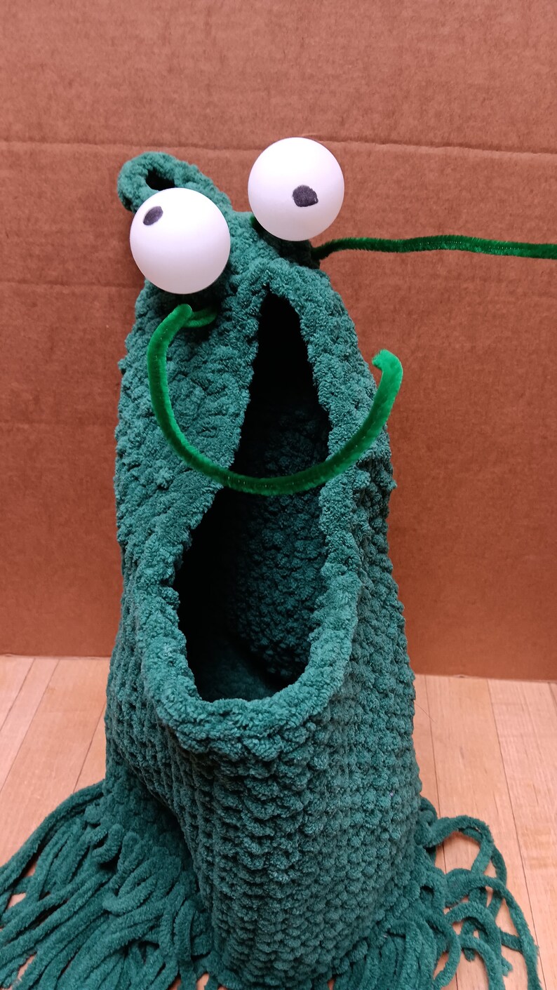 Hand Crafted Crocheted Sesame Street Yip Yip Plant/storage Holder