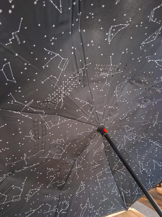 Black Constellation Print Double Layer Umbrella C… - image 9