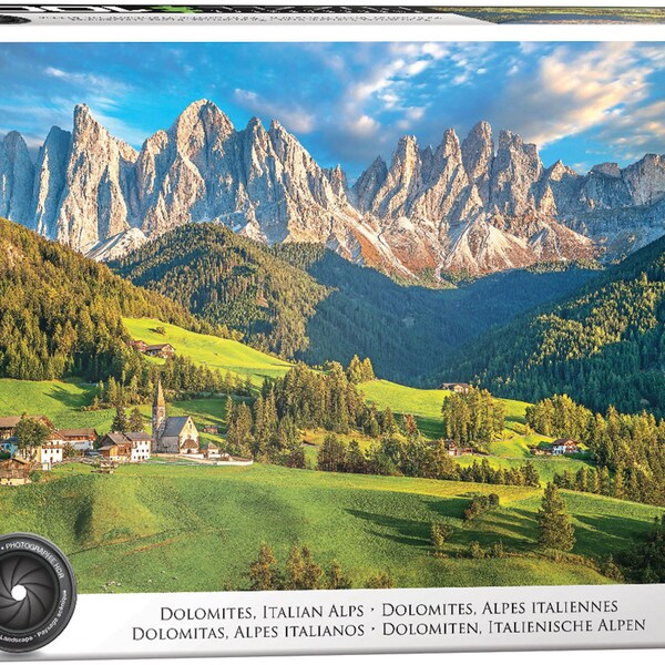 1000 Piece Jigsaw Puzzle- Dolomites Mountains, Alto Adige Italy  (New, factory sealed, in box)