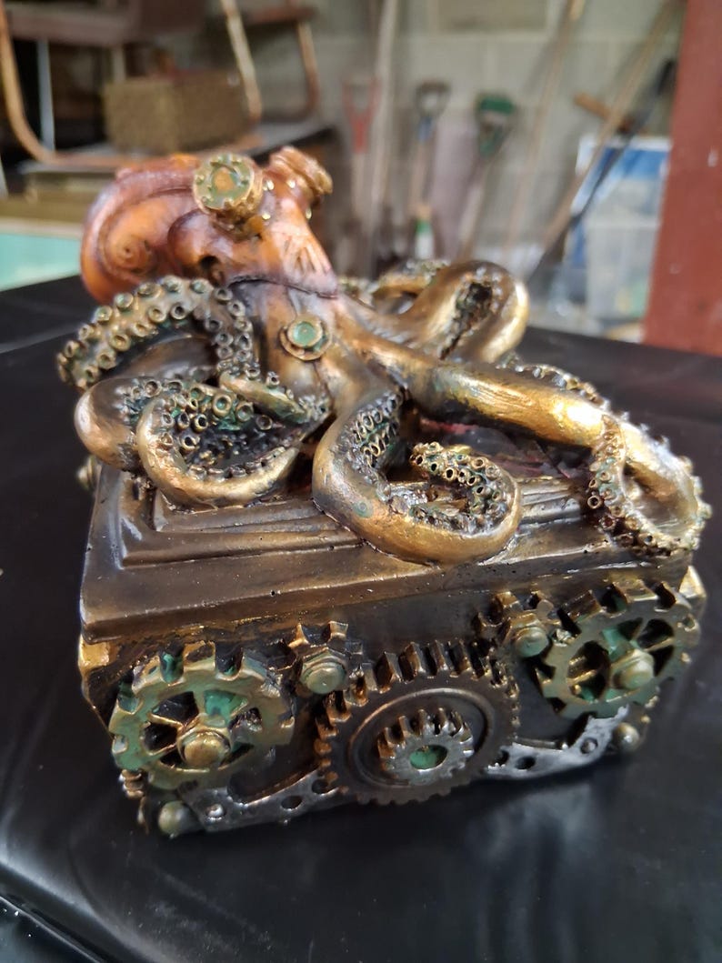 Steampunk Octopus Mechanical Trinket Box - Etsy