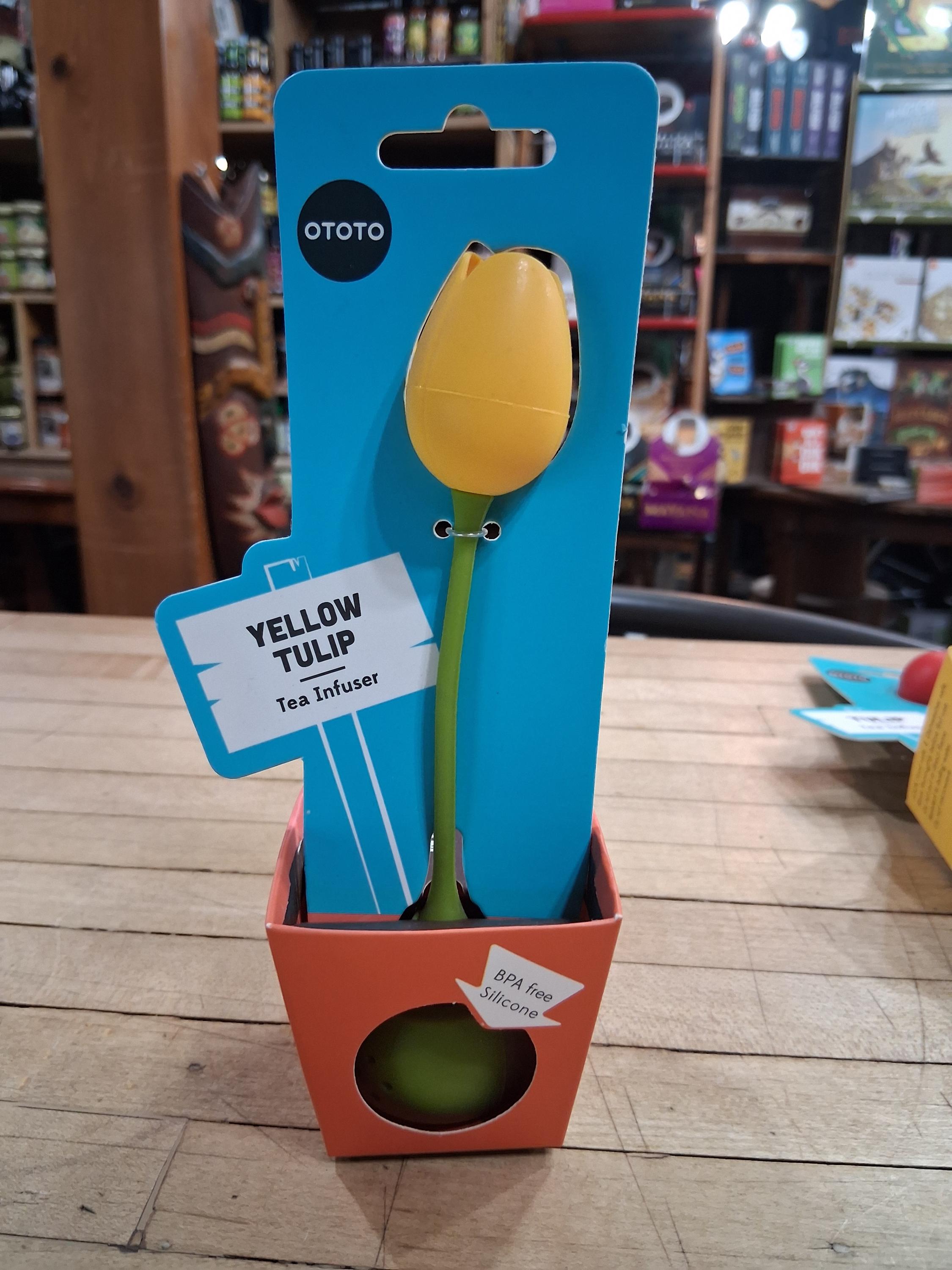 Yellow Tulip Tea Infuser Silicone Flower Steeper