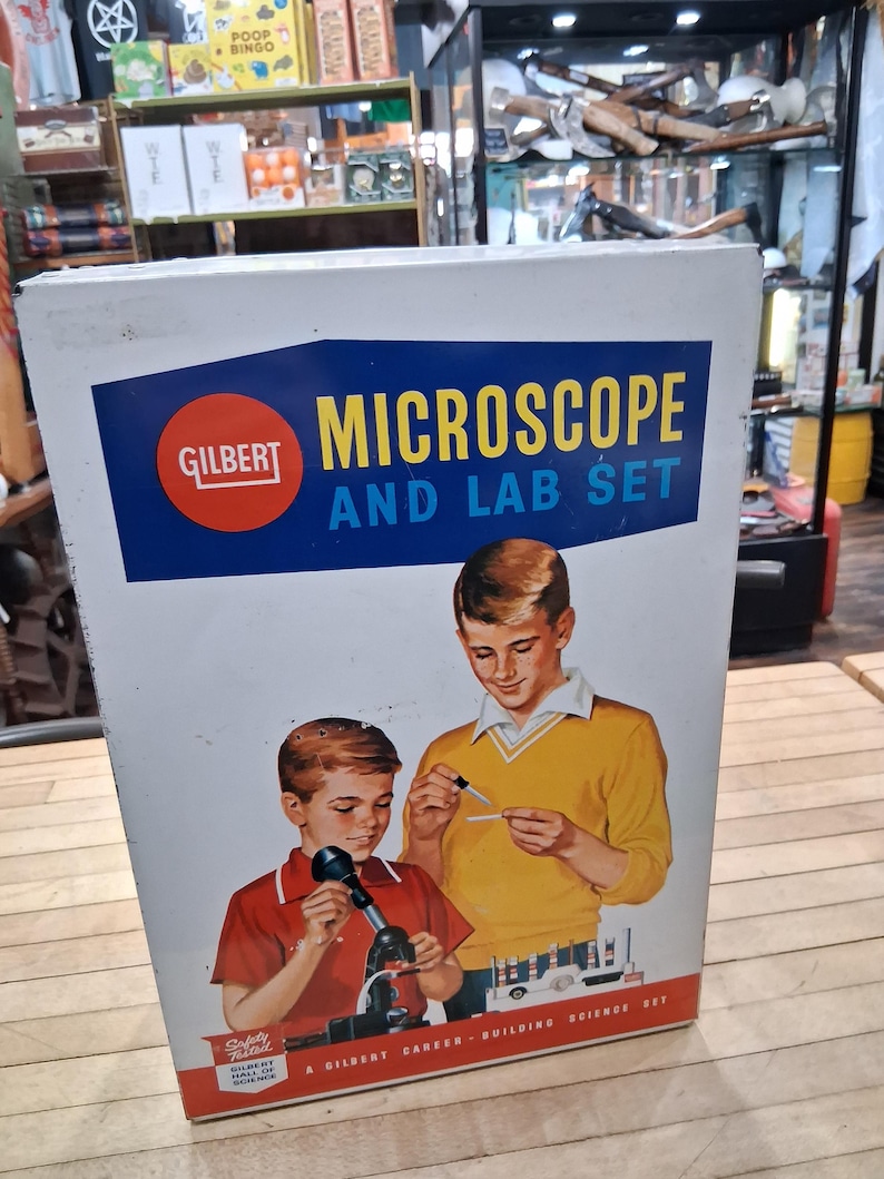 Vintage Gilbert Microscope and Lab Set With Wooden Case - Etsy