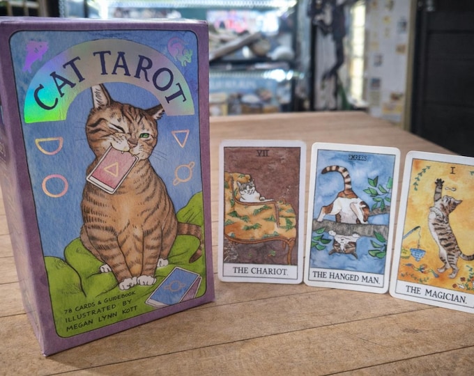 Cat Tarot Deck With Guidebook Illustrated Feline Divination Cards - Etsy