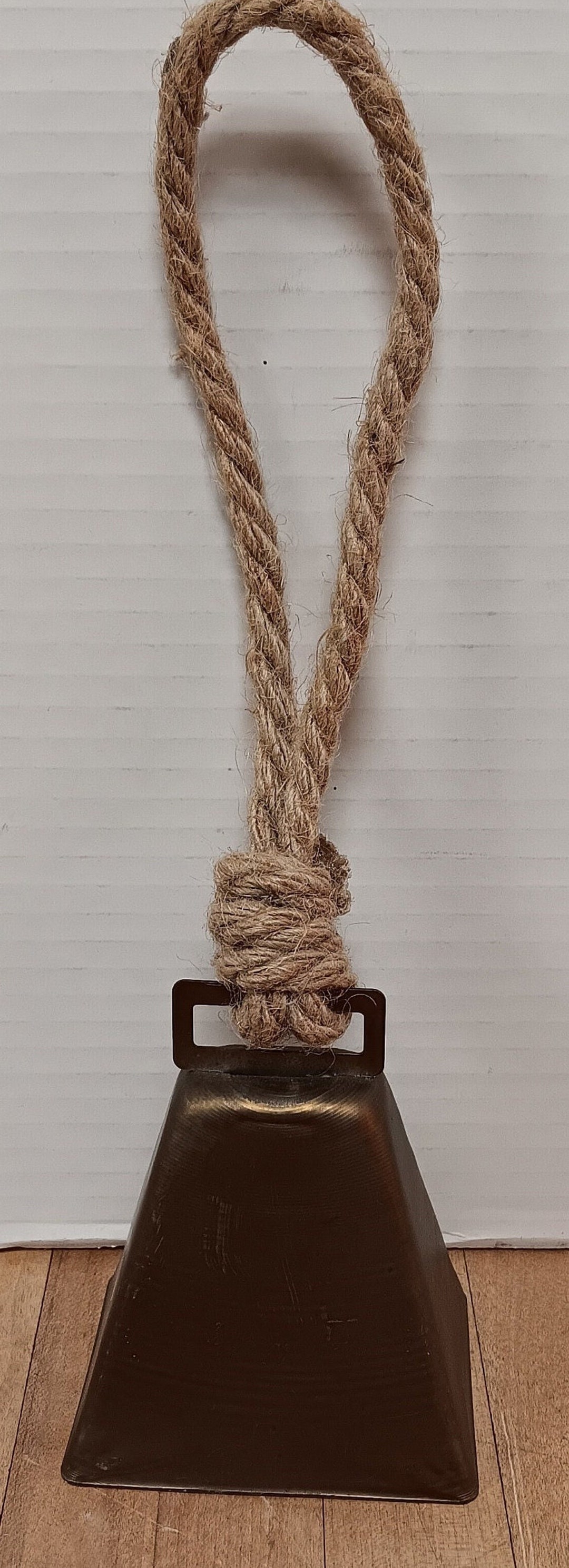 Vintage Metal Cow Bell on Rope - Etsy
