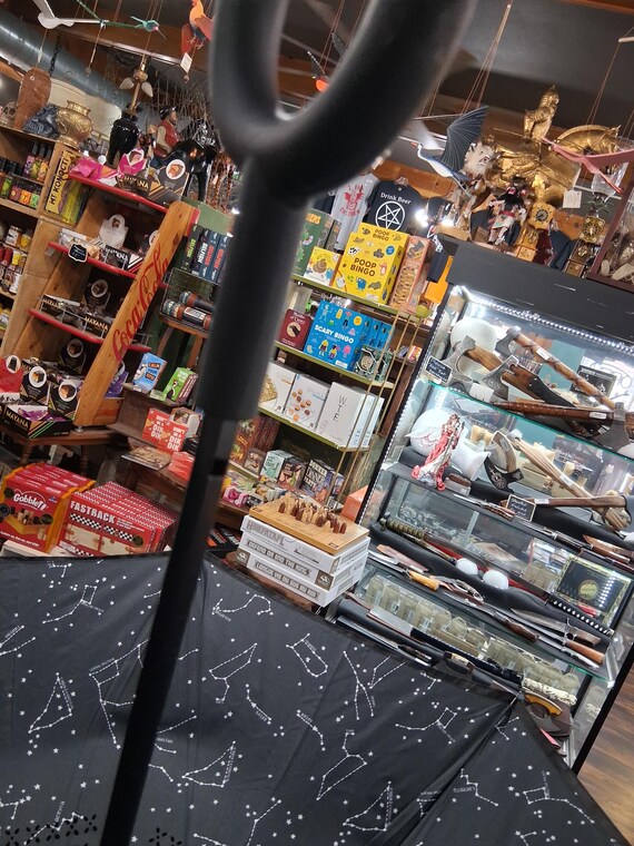 Black Constellation Print Double Layer Umbrella C… - image 4