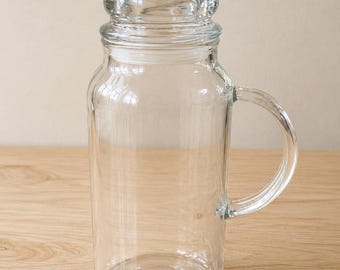 Yankee Candle Glass Jar Pitcher with Lid Mason Jar Style Beverage Server