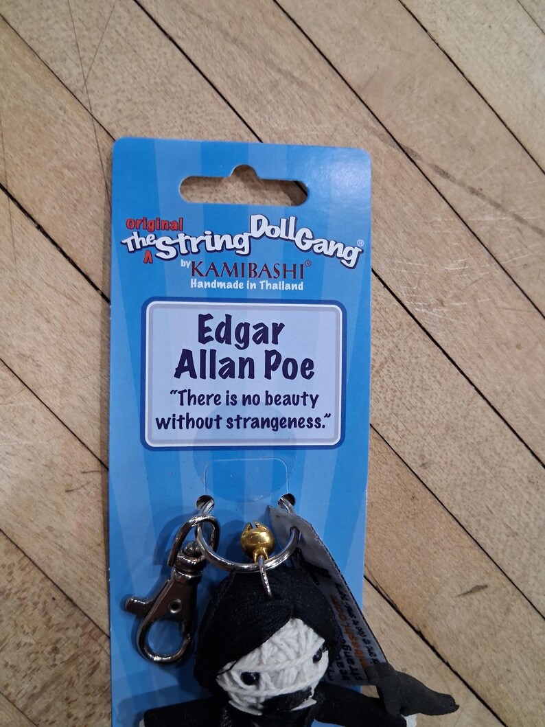 Edgar Allan Poe String Doll Keychain Backpack Charm - Etsy