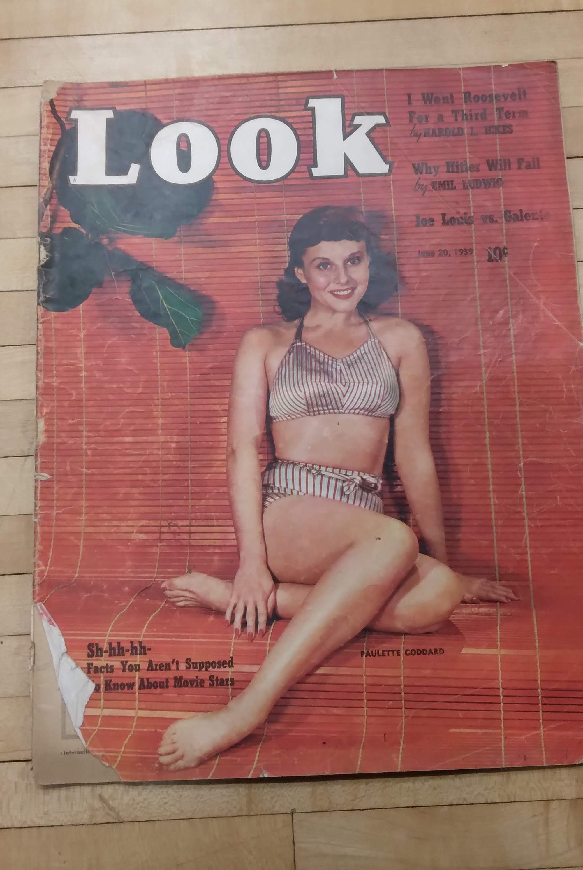 Vintage Look Magazine June 20 1939 Paulette Goddard - Etsy