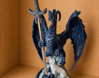 Alpha Blade Dragon Wolf Letter Opener Figurine