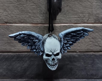 Winged Skull Collectible Horror Halloween Gothic Christmas Ornament