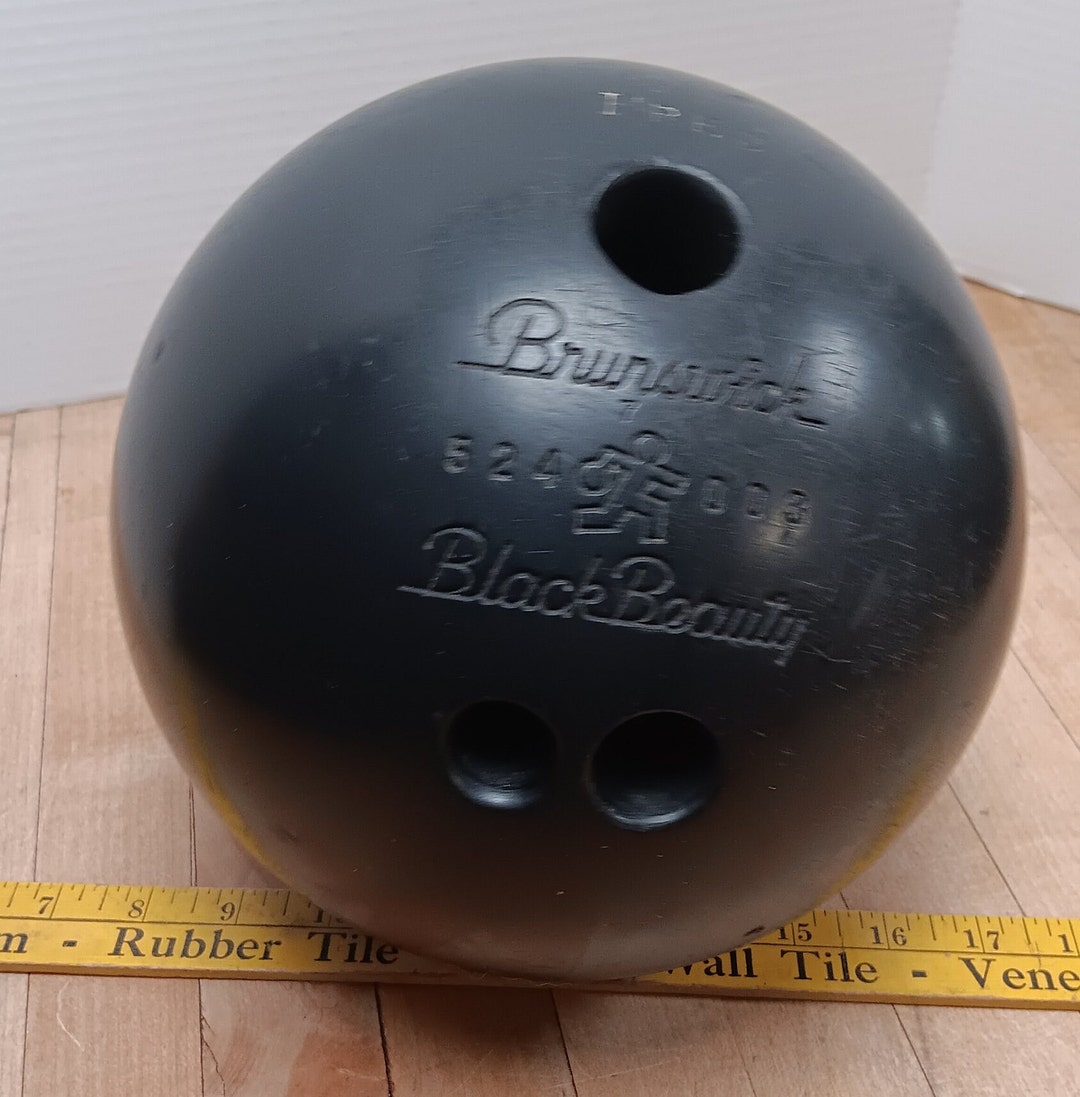 Vintage 15 Pound Black Brunswick Black Beauty Bowling Ball Etsy