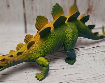 Vintage 14 Inch UKRD Rubber Stegosaurus Dinosaur Figure