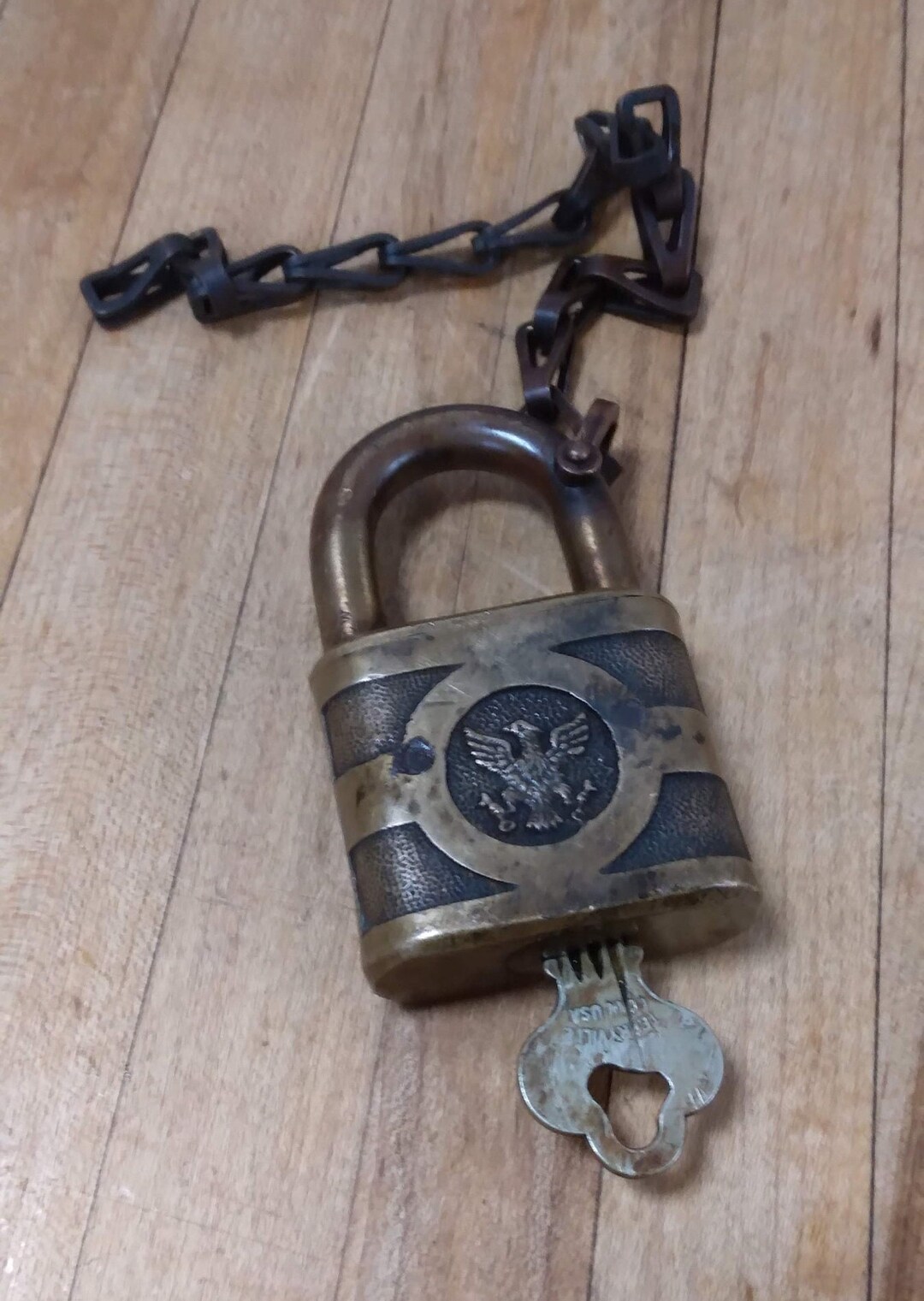Vintage Terryville CT Eagle Lock Co Lock and Key doesn't Etsy