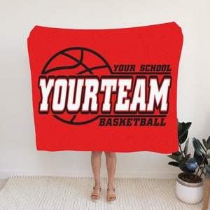Personalized Basketball Blanket, Basketball Blanket, Basketball, Coach, Blanket, Pillow, Coach Gift, Personalized, Basketball Gift