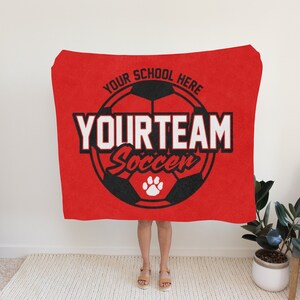 Personalized Soccer Blanket, Soccer Blanket, Soccer, Player, Coach, Blanket, Pillow, Coach Gift, Personalized, Soccer Gift