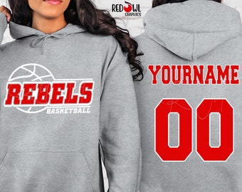 Basketball Shirt, Rebels Shirt, Rebels T-Shirt, Rebels, Basketball, T-Shirt, Sweatshirt, Crewneck, Hoodie, Coach, Teacher, Mom, Dad