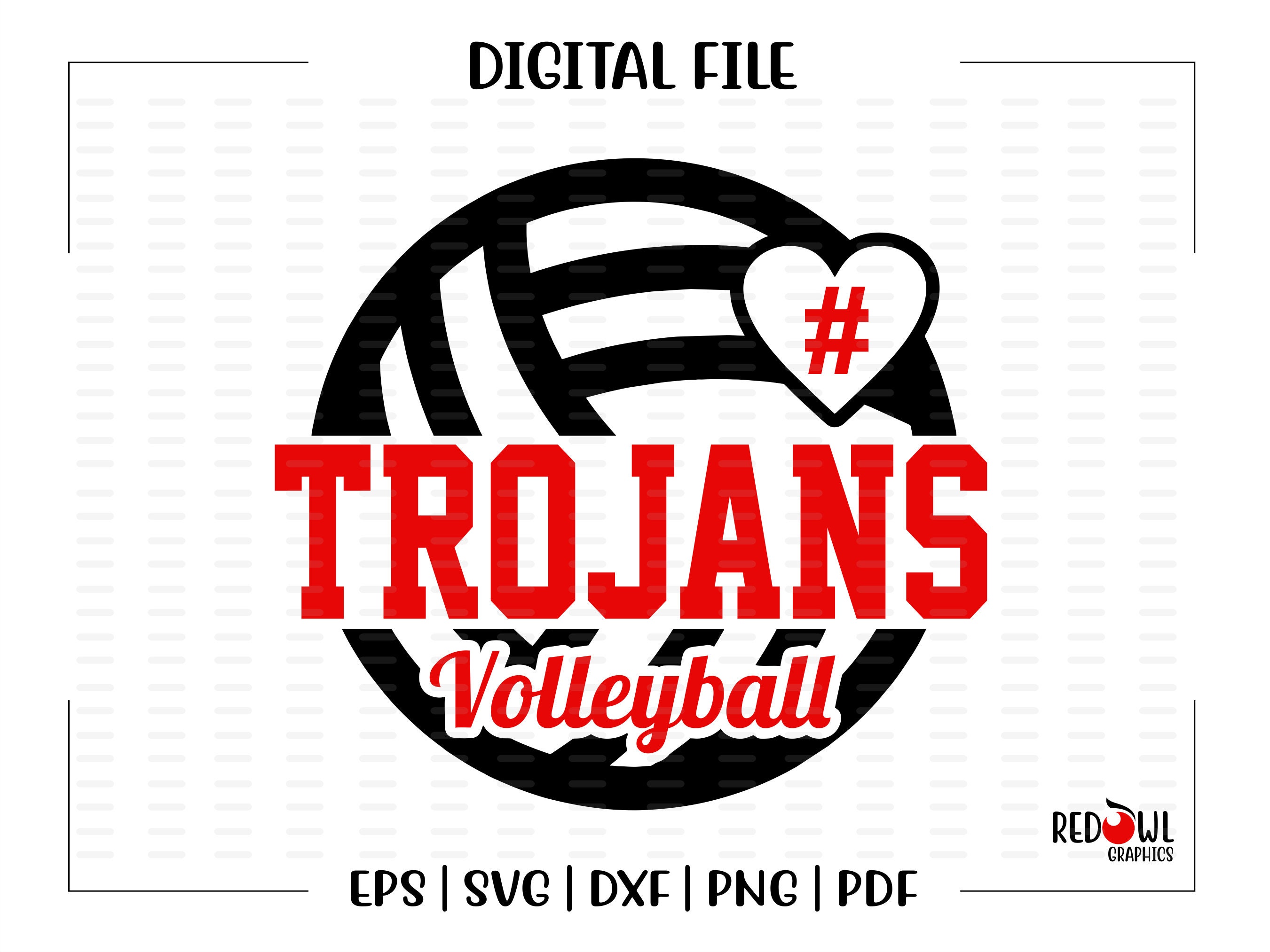 Volleyball Svg Trojan Volleyball Svg Trojan Trojans Etsy