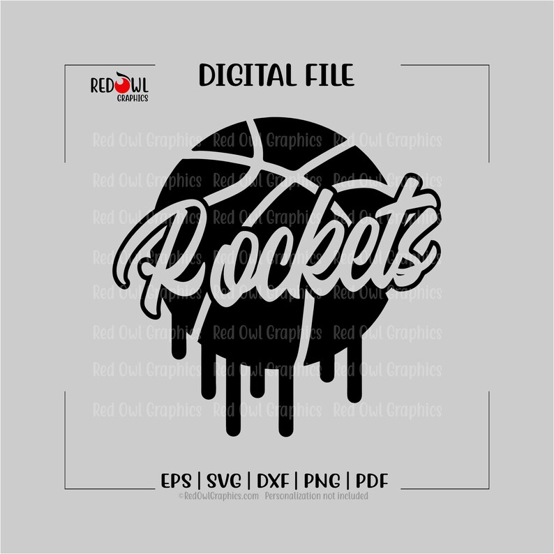 Basketball svg, Rocket Basketball, Rocket, Rockets, Basketball, svg, dxf, eps, png, pdf, sublimation, cut file, htv, vector, digital,clipart image 2
