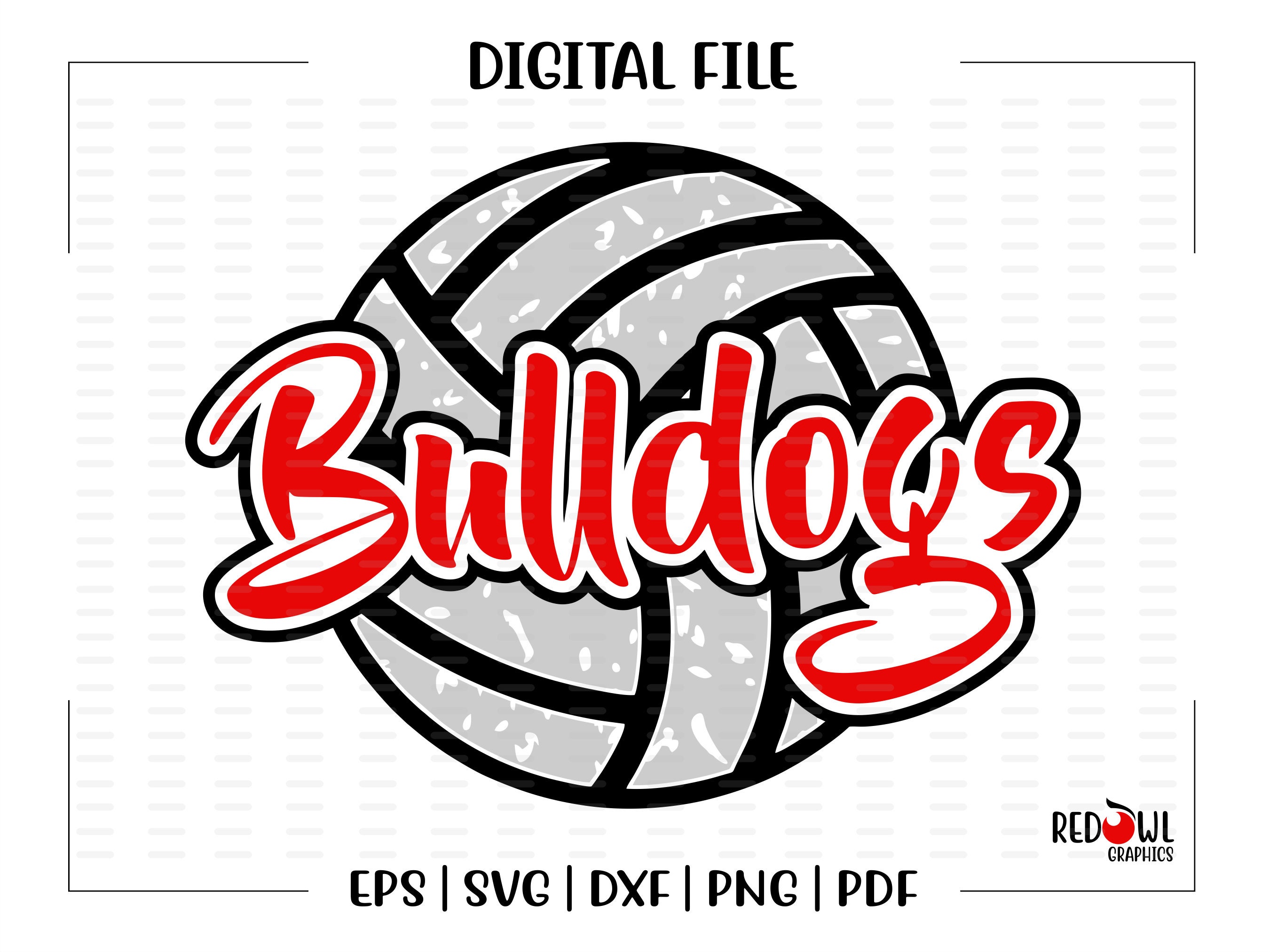 Volleyball Svg Bulldog Volleyball Svg Bulldog Bulldogs Etsy Canada