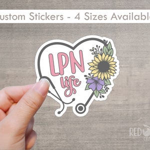 LPN Sticker, Nurse Sticker, Outdoor, LPN, Nurse, Gift for LPN, Nurse Gift, Sticker, Decal, Water bottle,Laptop,Window, Car,Waterproof