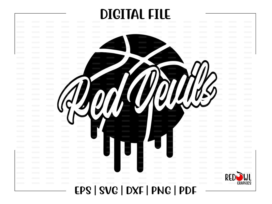 Basketball Svg, Red Devil Basketball, Red Devil, Devil, Basketball, Svg, Dxf, Eps, Png, Pdf
