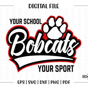 Custom, Personalized, Bobcat, Bobcats, Bobcat svg, Paw, Bobcats svg, paw svg, htv, svg, dxf, eps, png, pdf, sublimation