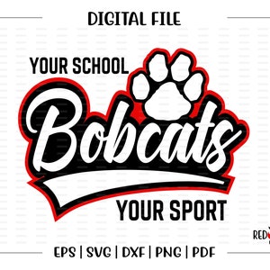 Custom, Personalized, Bobcat, Bobcats, Bobcat svg, Paw, Bobcats svg, paw svg, htv, dtf, svg, dxf, eps, png, pdf, sublimation