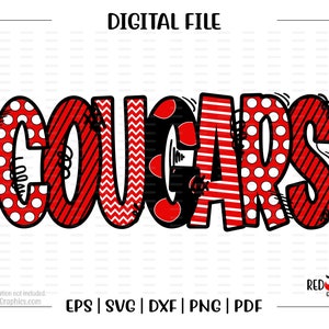 Cougar SVG, Cougars SVG, Cougar, Cougars, clipart, mascotte, school, SVG, DXF, EPS, PNG, PDF, sublimatie, gesneden bestand, HTV, clipart, ontwerp