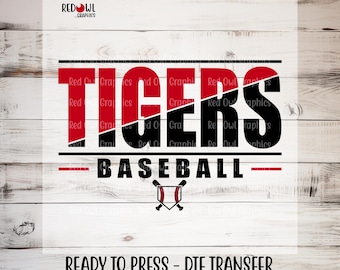 Tigers Baseball DTF, Ready to Press, Tigers DTF, Softball, Custom DTF Transfer, Heat Transfer, Tiger Transfer, Direct To Film
