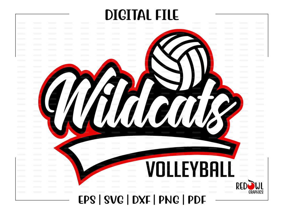 Volleyball Svg, Wildcat Volleyball Svg, Wildcat, Wildcats, Volleyball