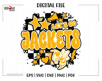 Jackets svg, Yellowjackets svg, Jacket, Jackets, yellowjackets, svg, dxf, eps, png, pdf, sublimation, cut file, htv, clipart, design