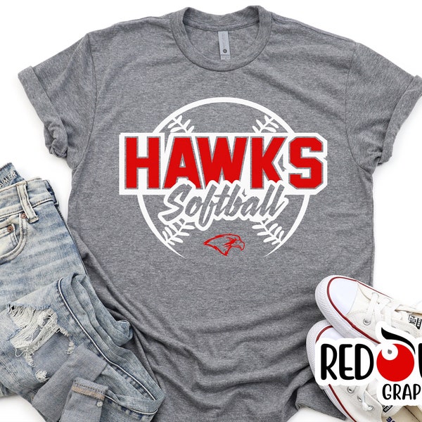 Hawks Softball Shirt, Softball T-shirt, Hawks, Softball, T-Shirt, Sweatshirt, Hoodie, Hooded, Crewneck, Shirt, Hawks Shirt, Mom, Dad, Coach