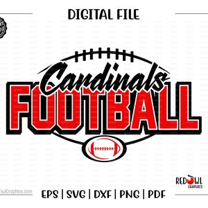 Football svg, Cardinal Football, Cardinal, Cardinals, Football, svg, dxf, eps, png, pdf, sublimation, cut file, htv, vector, digital, htv