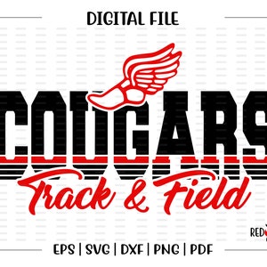 Track svg, Cougar Track svg, Cougar, Cougars, Track, Field, CougarsTrack, svg, dxf, eps, png, pdf, sublimation, cut file, htv