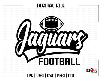 Svg football, Jaguar football svg, Jaguar, jaguars, football, svg, dxf, eps, png, pdf, sublimation, clipart, design, htv, fichier de coupe