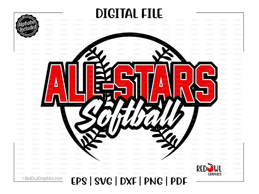 All Star Svg, Allstar Svg, Softball Svg, Softball, All Stars, All