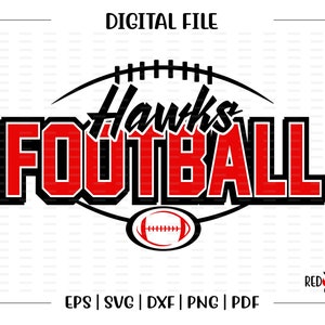 Football svg, Hawk Football, Hawk, Hawks, Football, svg, dxf, eps, png, pdf, sublimation, cut file, htv, vector, digital, htv