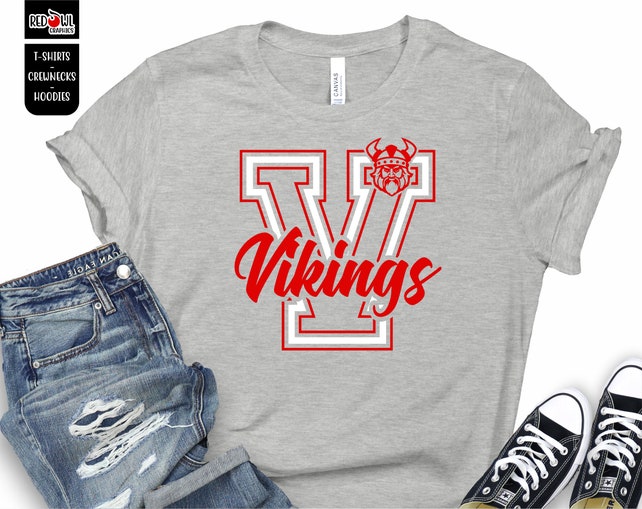 Vikings Shirt, Viking T-shirt, Vikings, Basketball, T-Shirt, Sweatshirt, Hoodie, Hooded, Crewneck, Shirt, Football, Basketball,Teacher,Cheer