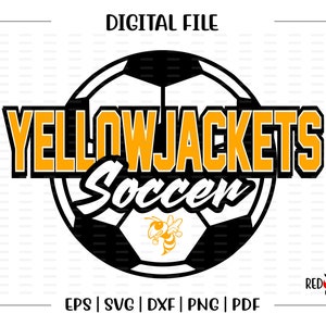 Yellow Jacket Soccer svg, Yellowjacket, Soccer svg, Yellow Jacket, Yellow Jackets, Soccer, svg, dxf, eps, png, pdf, sublimation