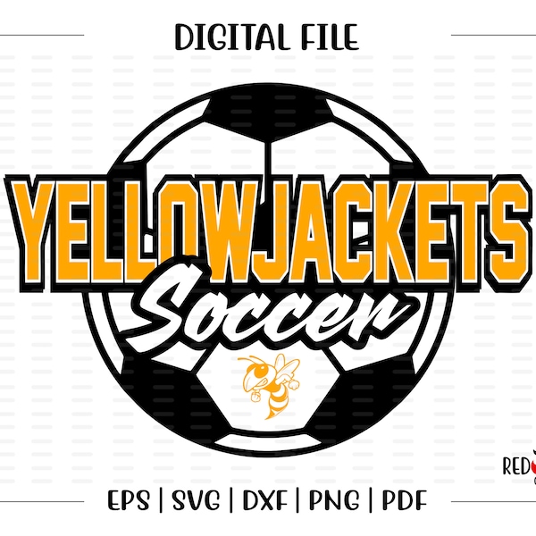 Yellow Jacket Soccer svg, Yellowjacket, Soccer svg, Yellow Jacket, Yellow Jackets, Soccer, svg, dxf, eps, png, pdf, sublimation