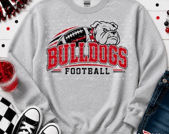 Camiseta de fútbol, ​​Camiseta Bulldog, Bulldog, Fútbol, ​​Camiseta, Sudadera, Sudadera con capucha, Con capucha, Cuello redondo, Sudadera de fútbol, ​​Mamá, Papá, Entrenador