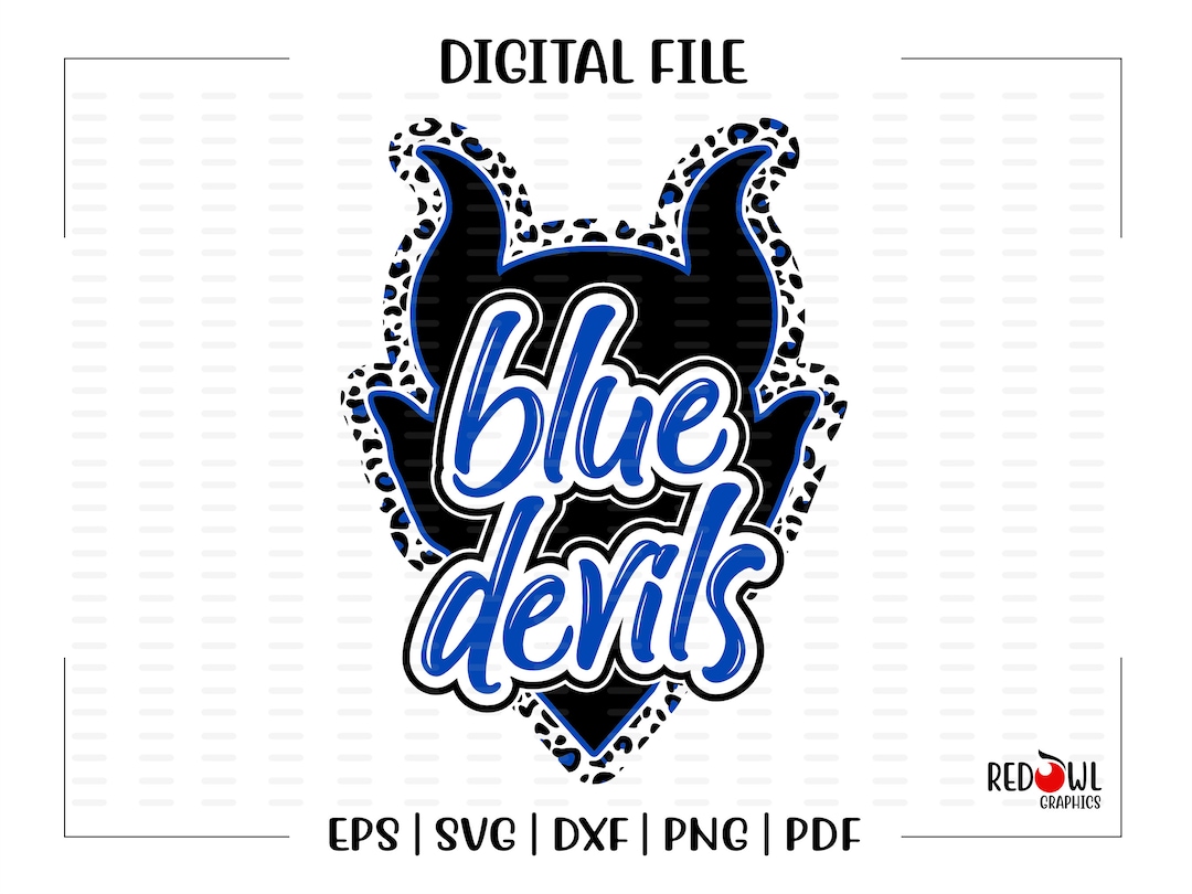 Blue Devil Svg, Devils Svg, Blue Devil, Blue Devils, Devil, Svg, Dxf