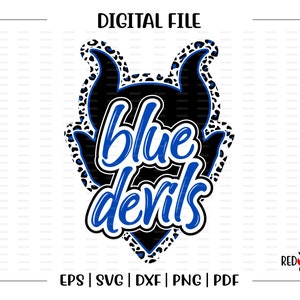 Blue Devil svg, Devils svg, Blue Devil, Blue Devils, Devil, svg, dxf, eps, png, pdf, sublimation, cut file, htv, vector, digital